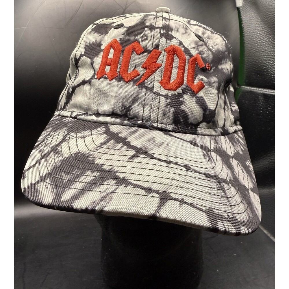 AC/DC Hat Cap Rock Band Baseball Strapback Dad Black Gray Tie Dye Embroidered